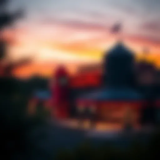 Exterior view of Akwesasne Mohawk Casino during sunset