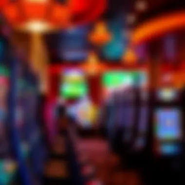 Energetic Gaming Atmosphere A vibrant gaming floor filled with exciting slot machines