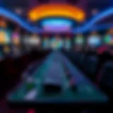 A panoramic view of a vibrant online gaming interface showcasing various games available for players.