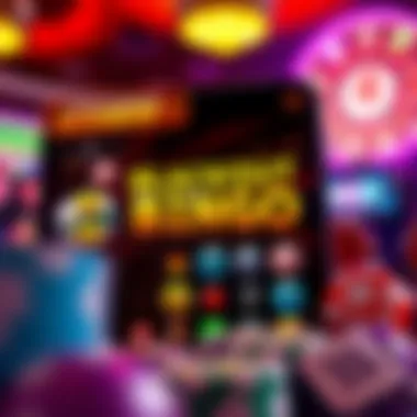 A vibrant display of Blackout Bingo's user interface featuring dynamic elements.