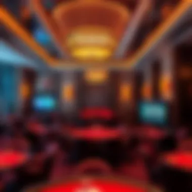 Elegant interior of Casino Royale Club showcasing luxury design elements