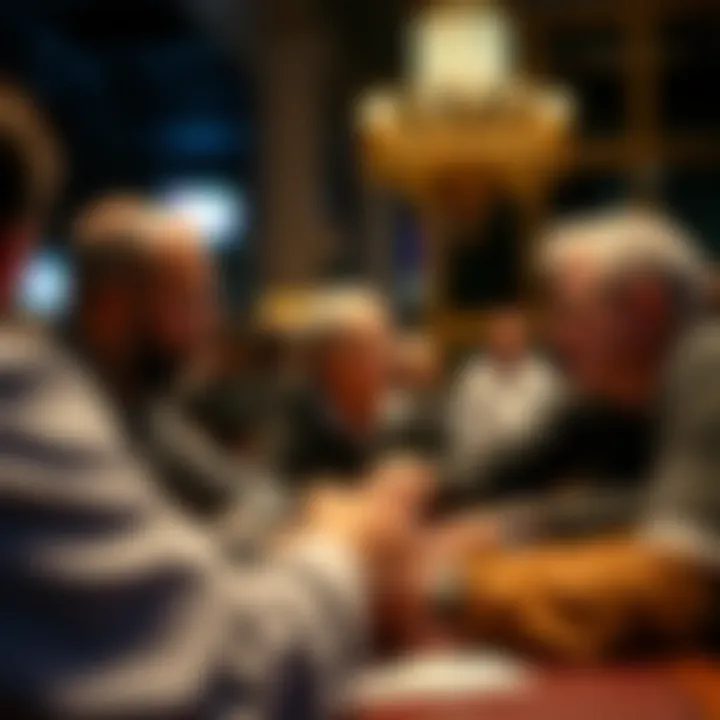 Community members discussing the impact of the lottery win