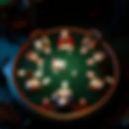 Detailed layout of a Texas Hold'em poker table