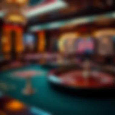 Online Casino Experience A digital representation of an online casino featuring American roulette