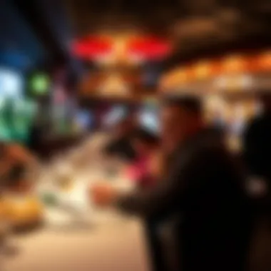 Gourmet dining experience at a casino restaurant