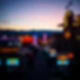 Panoramic view of a Black Hills casino at dusk