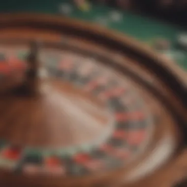 A vibrant roulette wheel in action