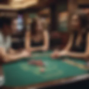 Group enjoying table games at a casino