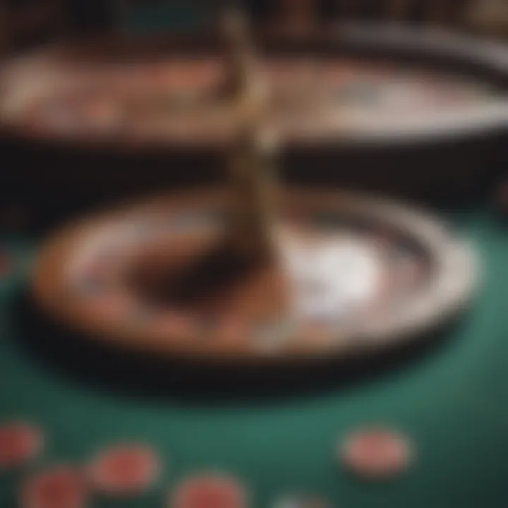 A close-up of chips and cards on a roulette table symbolizing gaming strategy