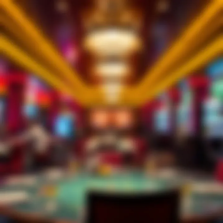 Vibrant atmosphere of a casino dining area