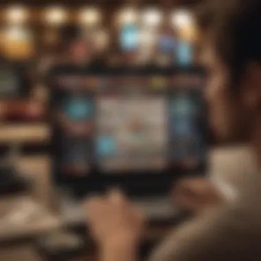 Player enjoying a no-download buffalo slot game on a laptop