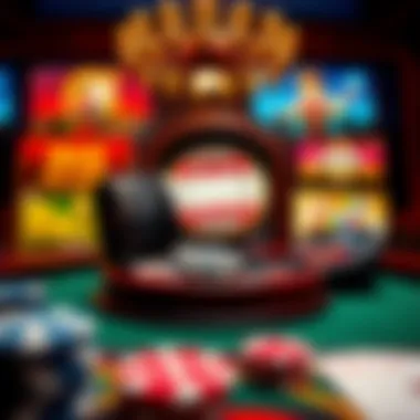 Illustration showcasing various free casino games options