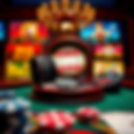 Illustration showcasing various free casino games options