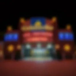 The grand entrance of Goldstrike Casino showcasing its architectural beauty