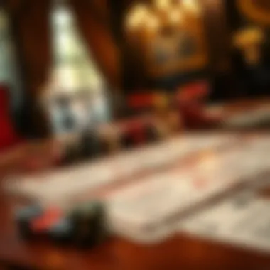 Hoyle Poker Rules Overview A strategic layout of Hoyle Poker rules on a wooden table.