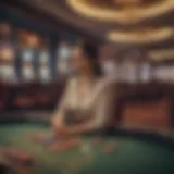 Virtual casino environment showcasing instant payout options