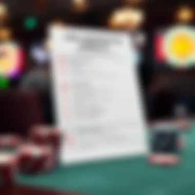 Legal Considerations Checklist for Gamblers Illustration of a checklist highlighting important legal considerations for gamblers