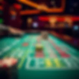 A digital representation of a craps table showcasing various betting options