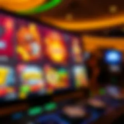 A vibrant digital casino interface showcasing various games.