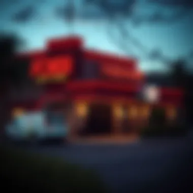 Exterior shot of a popular poker facility in Tampa during the evening