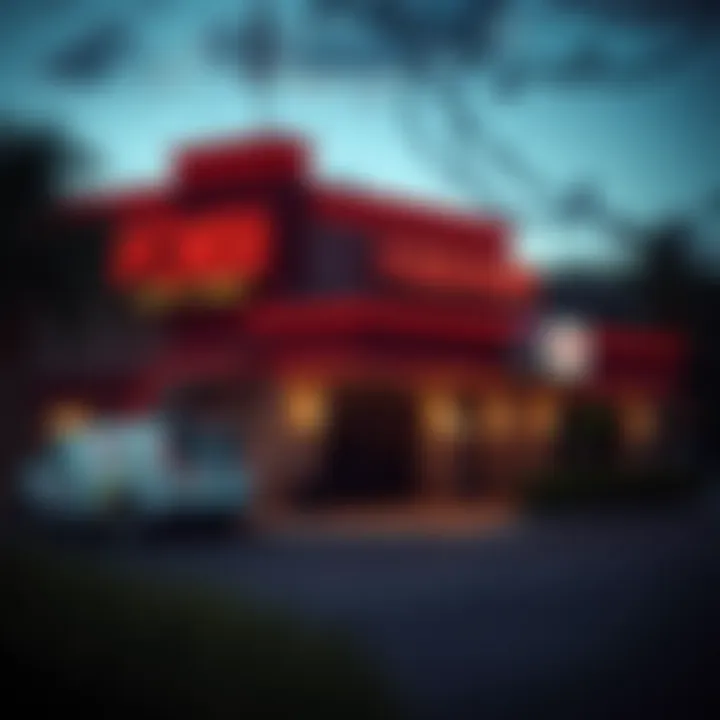 Exterior shot of a popular poker facility in Tampa during the evening