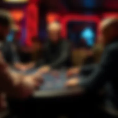 Group of players engaged in a strategic poker game