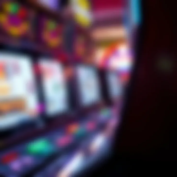Close-up of a high-tech slot machine interface