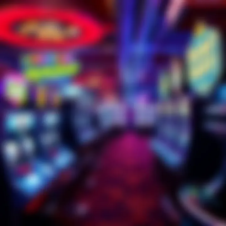 Vibrant casino floor filled with various slot machines
