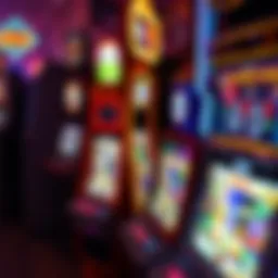 Colorful slot machine display showcasing diverse themes