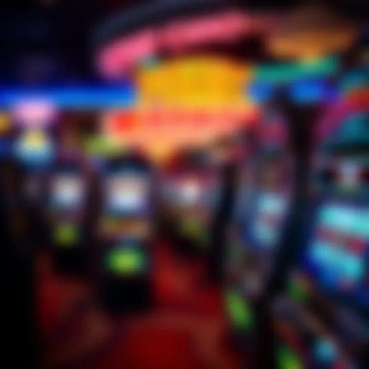 Classic Slot Machines at Parx Casino A vibrant array of classic slot machines with colorful reels