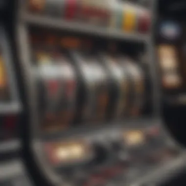 A close-up of a slot machine showing its RTP percentage