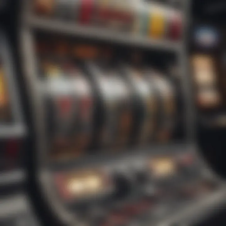A close-up of a slot machine showing its RTP percentage