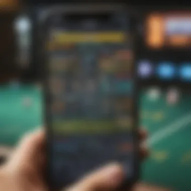 A close-up of a sports betting platform interface on a smartphone.