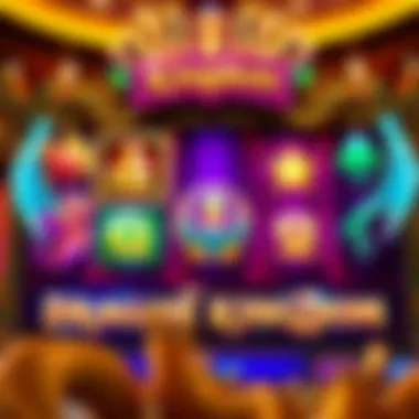 Vibrant graphics depicting the bonus features of the slot