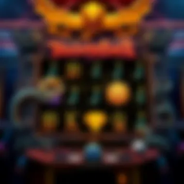 An intricate design of the Dragon Kingdom slot game interface