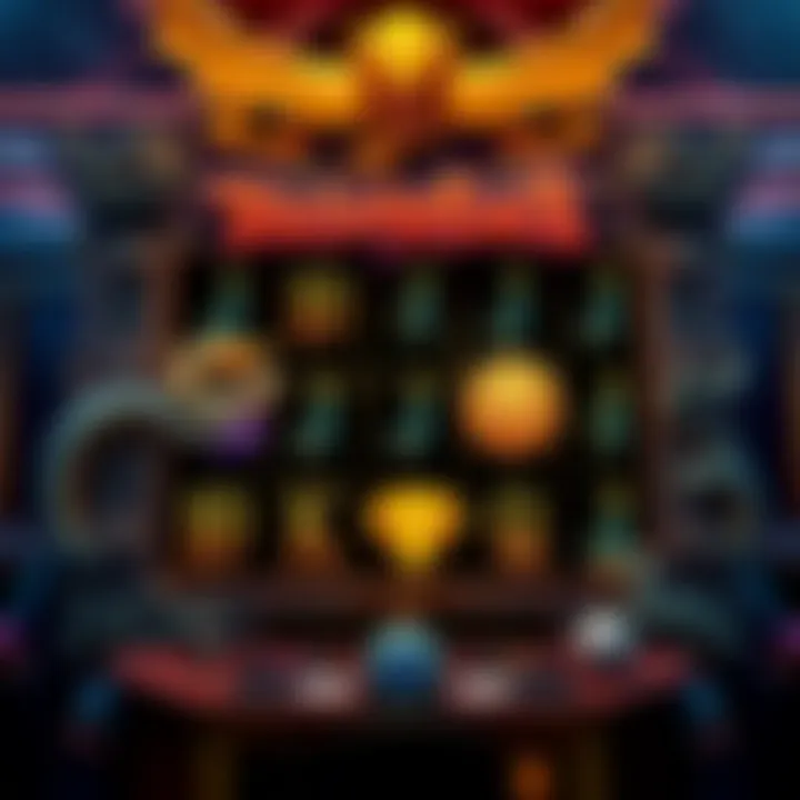 An intricate design of the Dragon Kingdom slot game interface