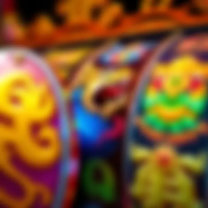 A close-up of the stunning symbols on the slot game reels