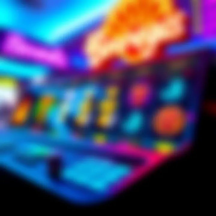 Bovegas slots interface showcasing vibrant graphics and user interface