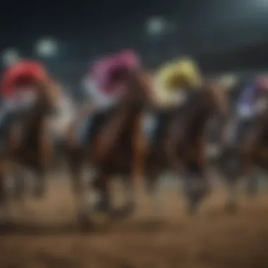 Graphical representation of various types of bets in horse racing