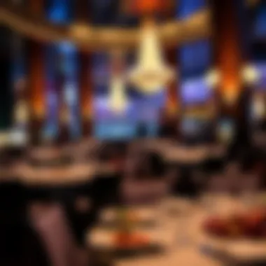 An elegant dining setting within Aria, showcasing gourmet cuisine
