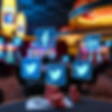 Merging Realities: Social Media in Casino Marketing Social media icons overlaying a casino environment