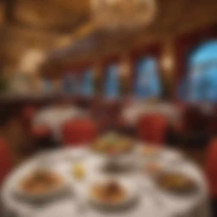 Lavish dining setup featuring French cuisine at Paris Las Vegas