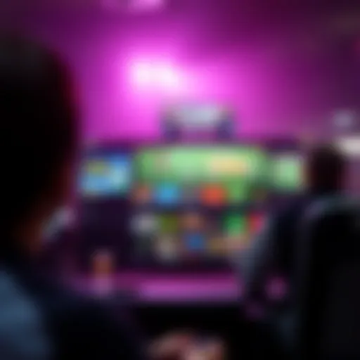 Virtual sports betting interface showcasing diverse options