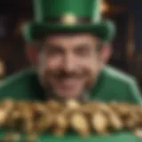 Lucky leprechaun with gold coins