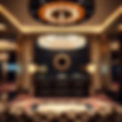 MGM Vegas Concierge Reception Lavish reception area of MGM Vegas showcasing concierge desk