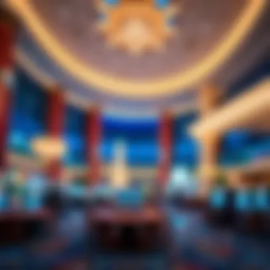 A breathtaking view of a casino's grand lobby