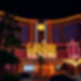 Stunning facade of a luxury casino in Las Vegas at night