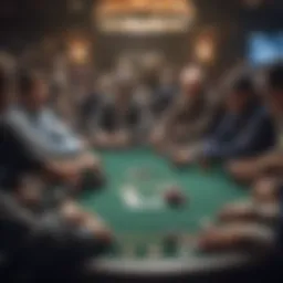 An iconic view of the World Series of Poker tournament