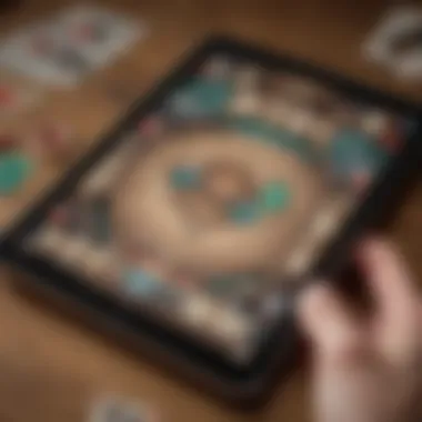 Visual representation of the card game app's interface