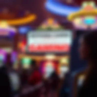 A responsible gaming message displayed in a casino